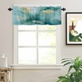 thumbnail image 6 of Valances for Windows Green Marble Abstract Modern Art Green Gradient Waves Valance Rod Pocket Window Treatments Curtains for Kitchen Small Windows Living Room Bedroom Bathroom, 54"x18", 6 of 7