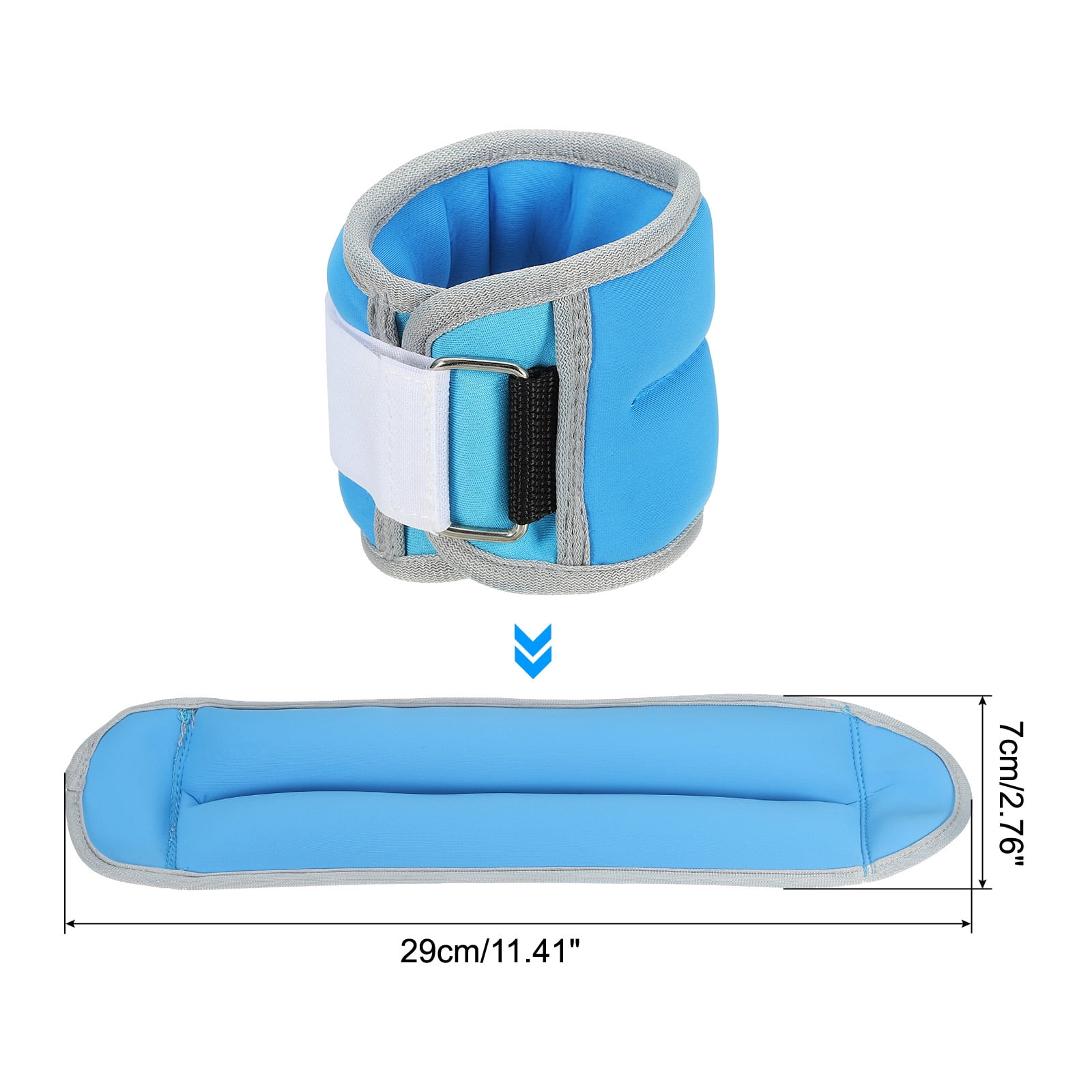 Uxcell Ankle Weights Leg Weight Straps Adjustable 1lbs Ankle Weight Sets Blue
