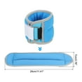 thumbnail image 2 of Pesas de Tobillo Uxcell Correas de Peso de Pierna Ajustables de 1lbs Color Azul, 2 of 7