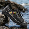 thumbnail image 2 of Men's Breathable Mesh & Leather Outdoor Hiking Shoes, Quick-Lace Water-Resistant Sneakers, 2 of 8