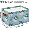 thumbnail image 4 of 2PCS Little Snowmen Large Collapsible Storage Bins,Canvas Fabric Foldable Storage Bins with Handles Open Home Storage Bins Boxes Toy Storage Basket Home Decor, 4 of 7