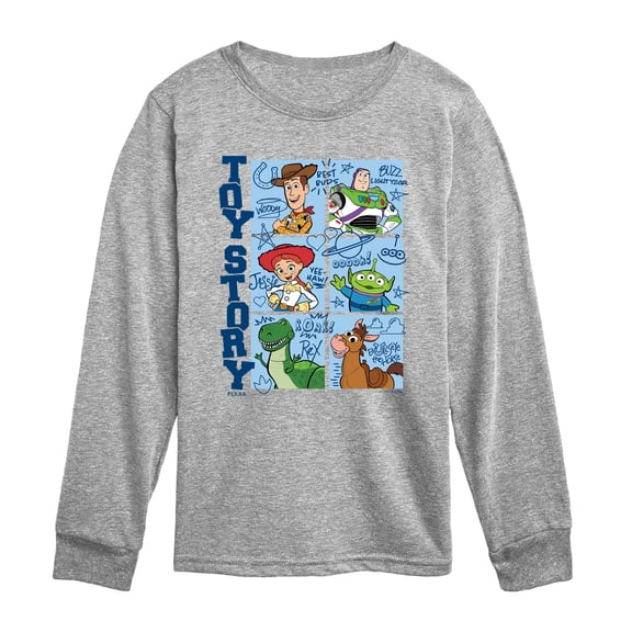 Toy Story - Yearbook - Youth Boys Long Sleeve Graphic T-Shirt