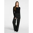 thumbnail image 2 of Madden NYC Women's Bow Print Jeans, 32" Inseam, Sizes 00-18, 2 of 5