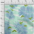 thumbnail image 2 of oneOone Polyester Spandex Mint Green Fabric Tropical Plam Tree With Birds Fabric For Sewing Printed Craft Fabric By The Yard 56 Inch Wide, 2 of 4