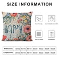 thumbnail image 5 of SHANXI Throw Pillow Covers Colored Flower Grass Leaf Wreath with Quote Words Printed Decorative Pillow Case Cushion Cover Home Decoration 24x24in, 5 of 5