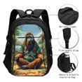 thumbnail image 3 of Balery Forest Meditating Gorilla Mochila con carga USB para hombre y mujer - Mochila impermeable y antirrobo para portátil con puerto USB para viajes, trabajo, estudios y universidad, 3 of 7
