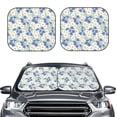 thumbnail image 2 of Naloa Daisies Flowers Print 2-Piece Windshield Sunshade,Foldable Car Front Window Sun Shades,for Most Sedans SUV Truck-Small, 2 of 6