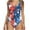 Red, variant on CLOISE Women Swimsuits 1 Piece Plus Size Fourth of July Swimwear Full Coverage Red White Blue Print Bathing Suit Backless USA Themed Beachwear