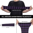 thumbnail image 3 of Yiaed Purple Black Plaid Print Arm Sleeves,Cooling UV Sun Protection Sports Compression for Men/Women, 3 of 6