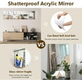 thumbnail image 3 of 8 Pack Wall Mirror, 7.88 x 7.88 Inch Acrylic Mirror Tiles, Shatterproof Flexible Plastic Mirror Sheets for Bedroom Home Gym Door, 3 of 4