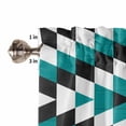thumbnail image 5 of Turquoise Aztec Kitchen Valances for Windows 42x18 Inch Kitchen Curtains Valances Rod Pocket Black White Southwest Vintage Geometric Bathroom Window Valances for Window Treatment Decor, 5 of 6