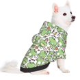 thumbnail image 2 of Honeii Happy Frogs Print Small Dog Hoodies Pet Hooded Sweatshirts Fall Winter Puppy Cat Sweaters Warm Clothes for Small Dogs Outfits Costume-Large, 2 of 7
