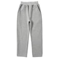 thumbnail image 3 of Kids Wide Leg Sports Pants, Solid Color Stretch Waistband Sweatpants for Boys and Girls, Spring Fall School Uniform Pants, Casual Elastic Waist Joggers for Children Grey 120, 3 of 7