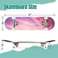 thumbnail image 2 of 31'' Complete Skateboard 7 Layer Canadian Maple Double Kick Deck Skateboards Sky pink blue colors effect light pastel colored Skate Board for Beginner Adult Gifts, 2 of 5