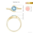 thumbnail image 5 of ANGARA Natural Semi Bezel-Set Solitaire Round 1.12 ct Aquamarine Bypass Ring in 14K Yellow Gold for Women (Size-7mm) | March Birthstone, Anniversary, Jewelry Gift for Women | Natural Aquamarine Ring, 5 of 10
