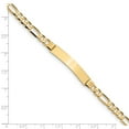 thumbnail image 3 of Real 14kt Yellow Gold Flat Figaro Link ID Chain Bracelet; 8 inch; Lobster Clasp; for Adults and Teens; for Women and Men, 3 of 3