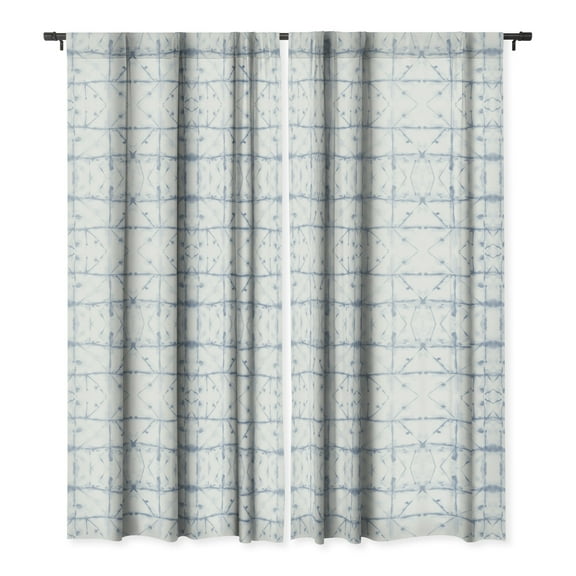 Society6 Jacqueline Maldonado Manifest Slate Blue Single Panel Room Darkening Window Curtain 50" x 96"