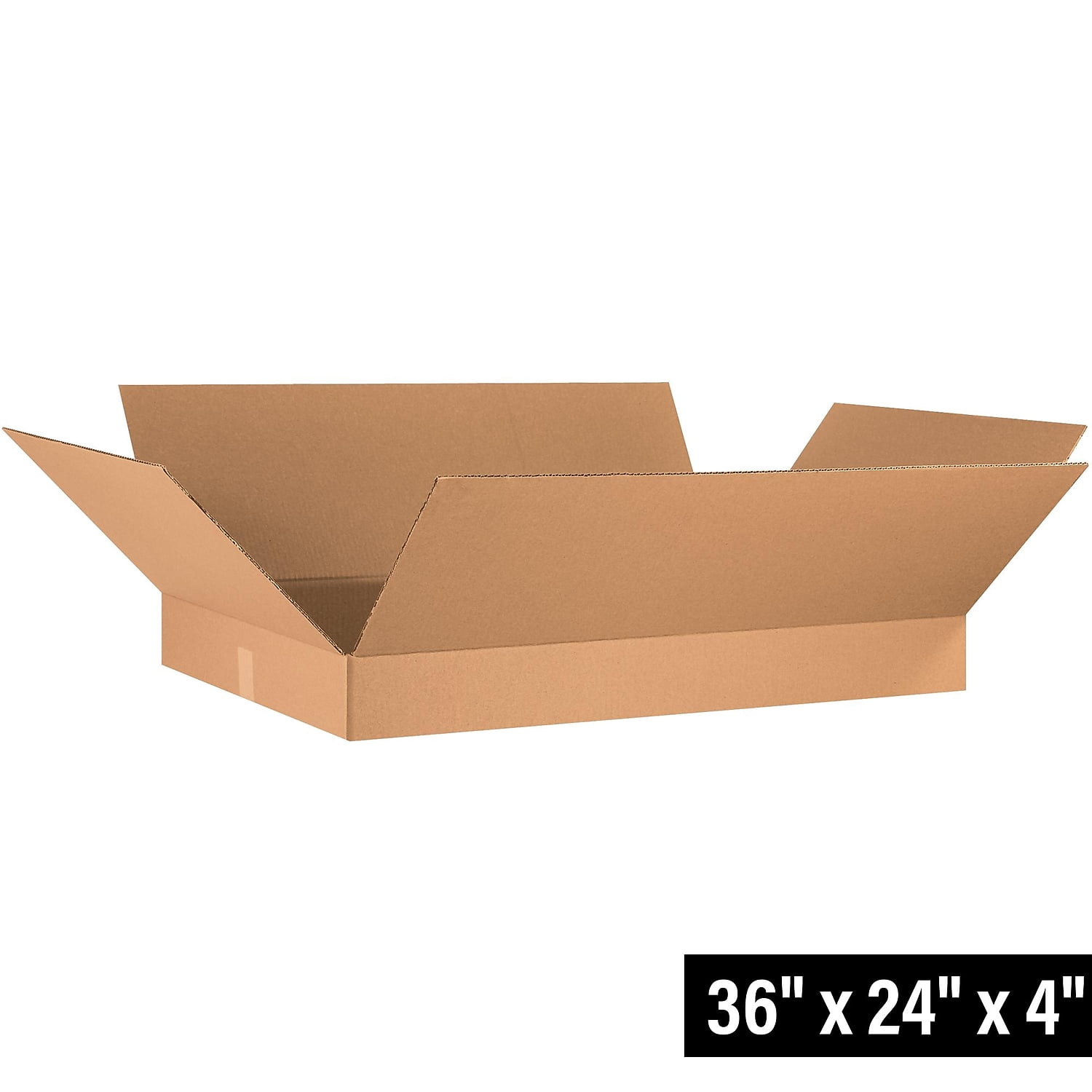 Box Partners Flat Corrugated Boxes 36" x 24" x 4" Kraft 10/Bundle 36244