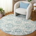 thumbnail image 2 of SAFAVIEH Audrey Barbara Geometric Area Rug, Ivory/Blue, 6' x 6' Round, 2 of 7