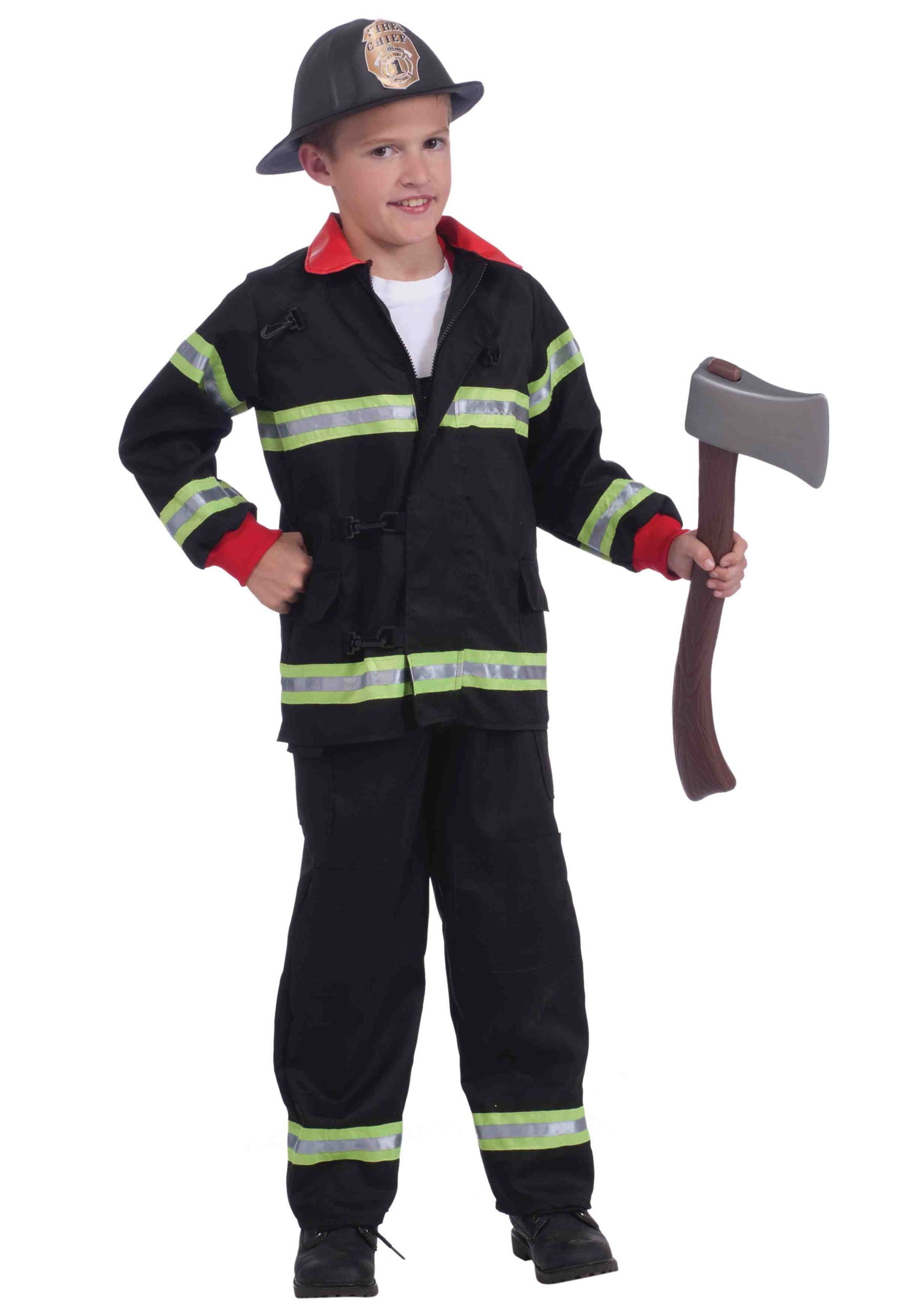 child's fireman dressing up outfit