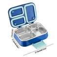 thumbnail image 3 of Stainless Steel Insulated Lunch Box with 3 Compartments for Office and School Meals, 3 of 6