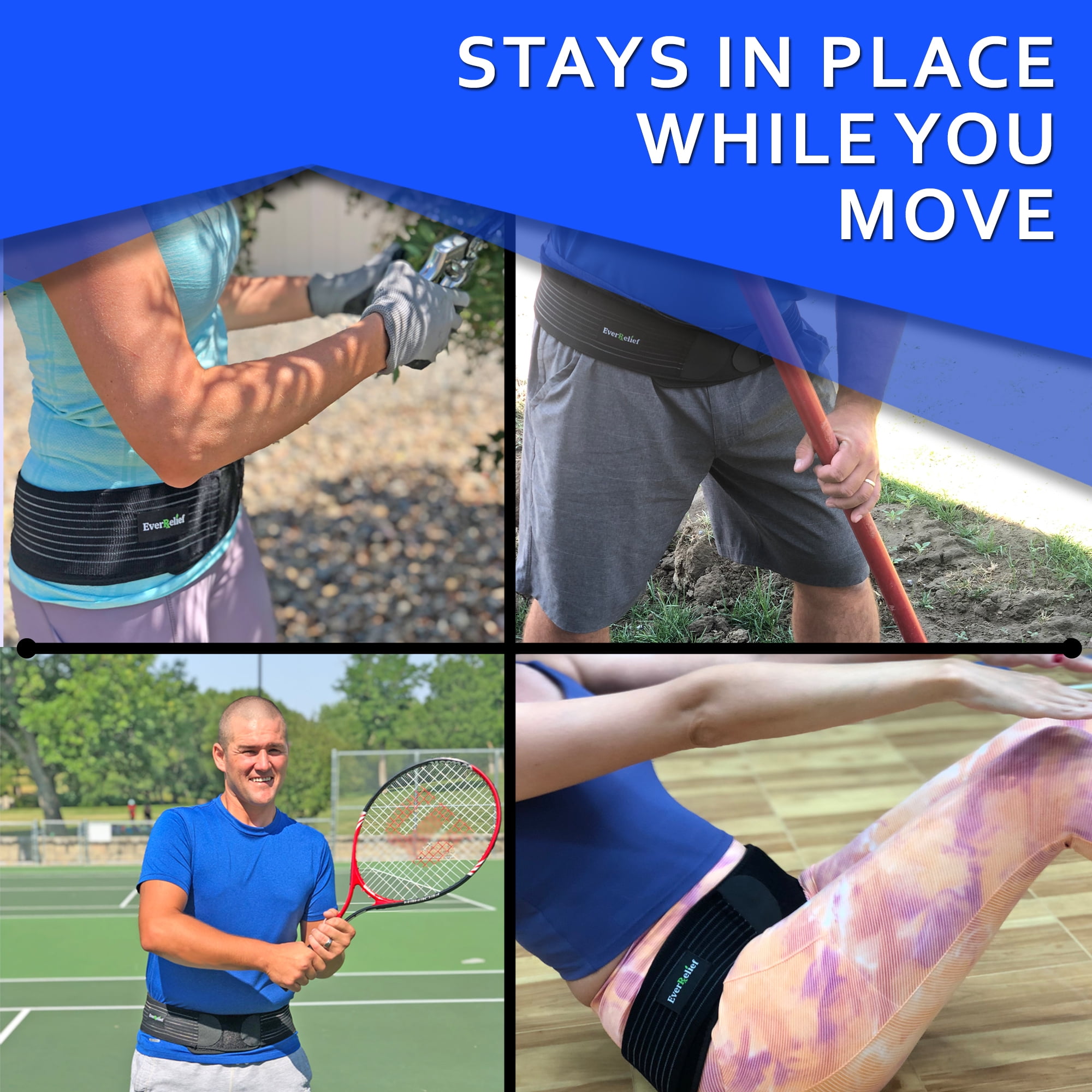 Buy EverRelief Medium SI Belt Hip BraceSacroiliac Belt for Women & Men