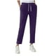 thumbnail image 2 of Pincandy Women's Solid Color Sweatpants - Elastic Waist with Drawstring & Pockets, Long Length for Daily Wear, 2 of 6