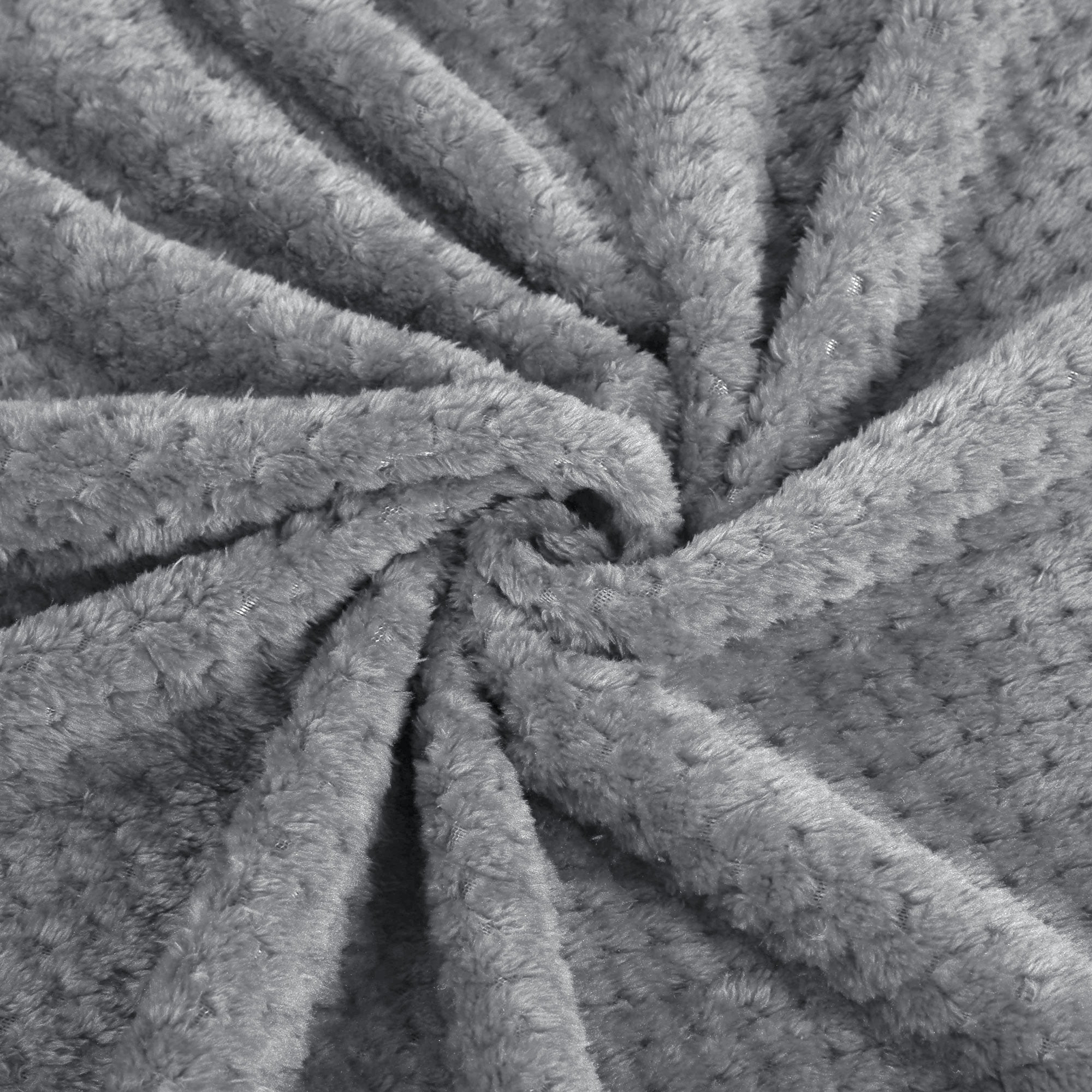 Unique Bargains Soft Flannel Fleece Velvet Blanket Gray 60" x 78"