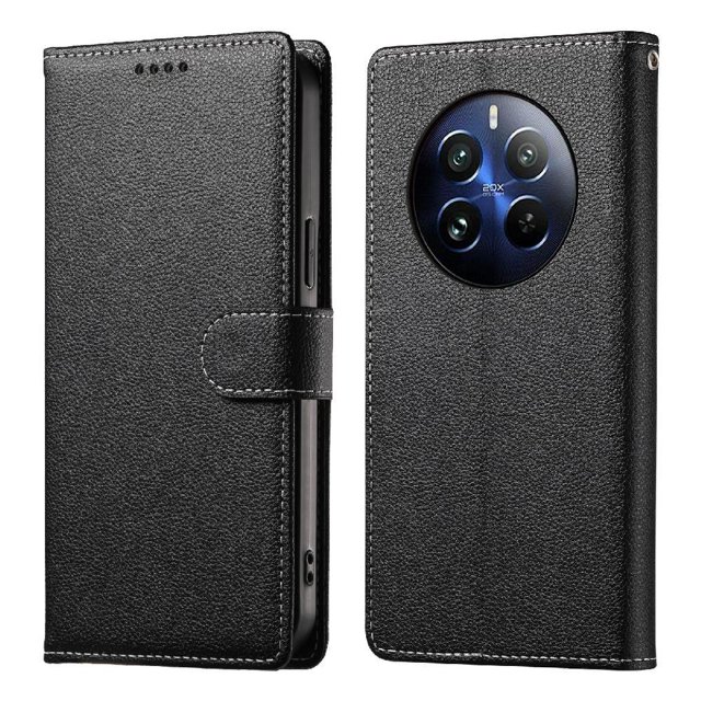 Case for FOXDOCK Realme 12 Pro Plus 5G Wallet Case – Premium Leather, 3 Card Slots, Shockproof Protection
