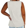 thumbnail image 5 of Homenesgenics Tank Tops for Women Plus Size Women's Fashion Solid Color Sleeveless V-Neck Tank Tops White XXL, 5 of 8