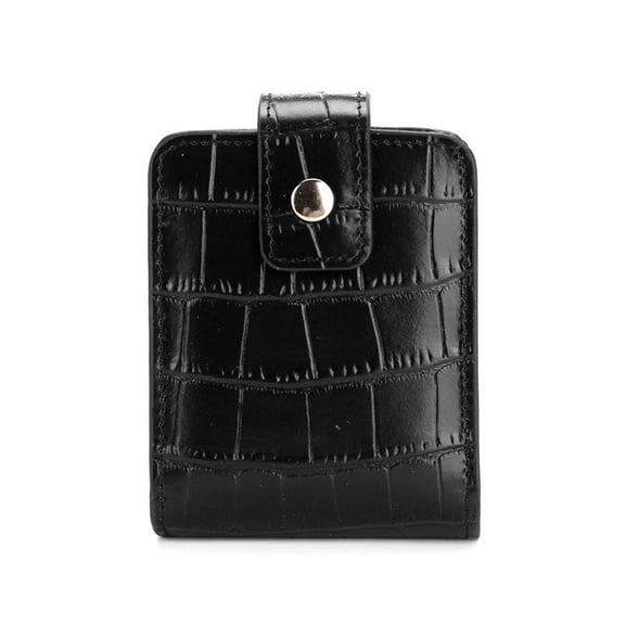 Leather Lipstick Holder Case with Mirror – Portable Travel Makeup Organizer for 3 Lipsticks, Compact Cosmetic Storage