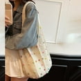 thumbnail image 2 of MDUKONU Boho Crochet Beach Tote Shoulder Bag with Colored Beads | Colorful Hippie Knit Bag for Women White, 2 of 4