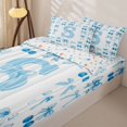 thumbnail image 3 of Castle Fairy Blue Cherry Bow Letter S Zipper Twin Comforter Sets with Fitted Sheet and 2 Pillowcases for Girls,Fruit Pattern Zipper Bedding Set,4-Piece,Reversible, 3 of 6