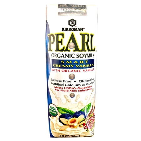 Pearl Organic Creamy Vanilla Soymilk, 8 Fluid Ounce - 24 per case.