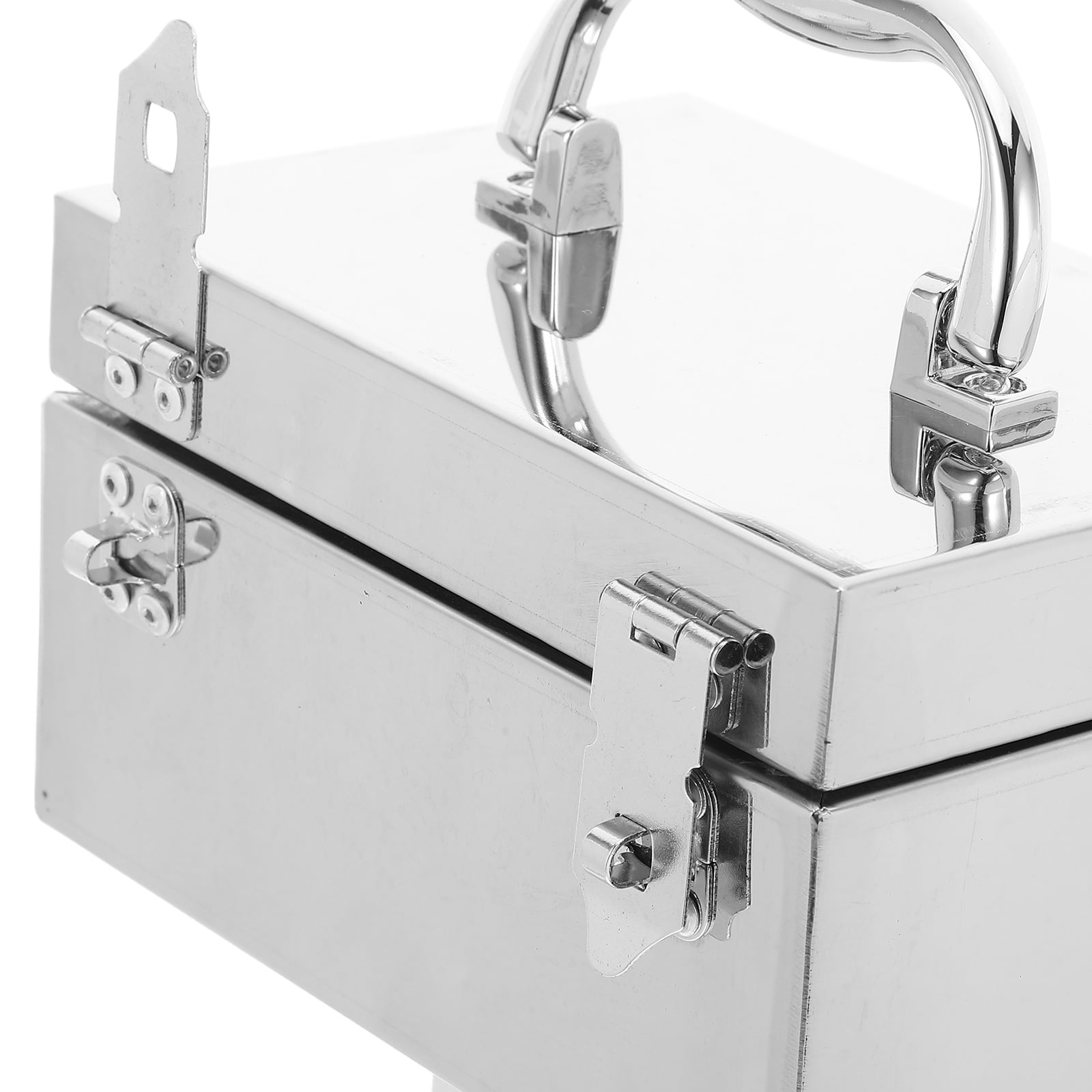 DEEPCRAFF Portable Stainless Steel Lock Box Key Lock, Fireproof Cash and Document Organizer for Home and Office