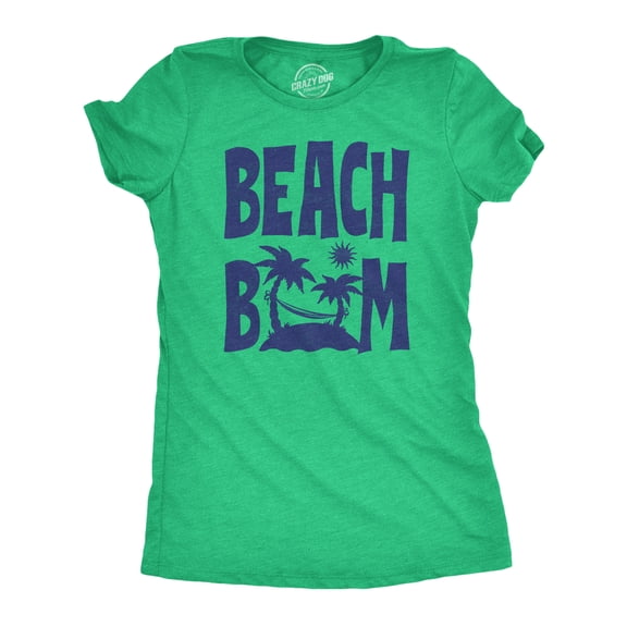Womens Beach Bum T Shirt Funny Sandy Ocean Shoreline Vacation Lovers Tee for Ladies Womens Graphic Tees