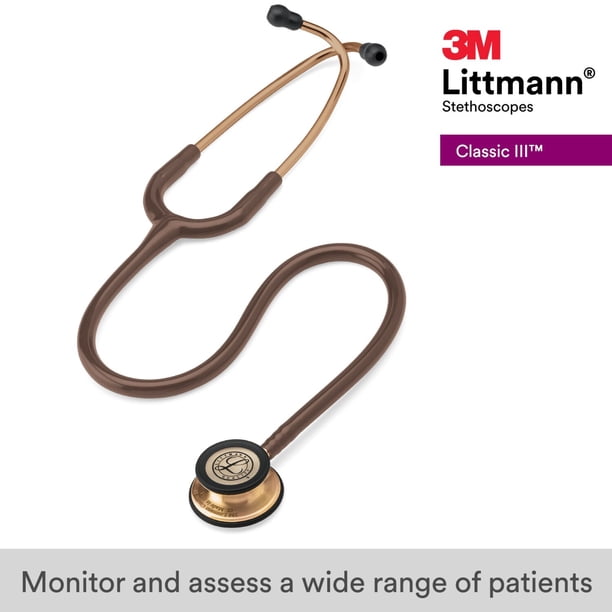 3M Littmann Classic III 聴診器 ブラウン 27インチ 3M Littmann Classic III Monitoring Stethoscope, 5809, Stainless
