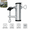 silver, variant on Heavy Duty Patio Umbrella Clamp, Adjustable Deck Umbrella Mount for Balcony Railing, Bench,Silver