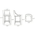 thumbnail image 3 of Manhattan Comfort Shubert Barstool with Solid Wood Frame in Dark Taupe, 3 of 7