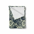 thumbnail image 2 of Grunge Soft Flannel Fleece Throw Blanket, Wood Pattern Nature Inspirations Circles of a Tree Abstract Style, Cozy Plush for Indoor and Outdoor Use, 50" x 70", Reseda Green Blue, by Ambesonne, 2 of 6
