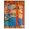 thumbnail image 2 of Grey, Jace 15x18 Black Ornate Wood Framed with Double Matting Museum Art Print Titled - Relax In Paris, 2 of 4