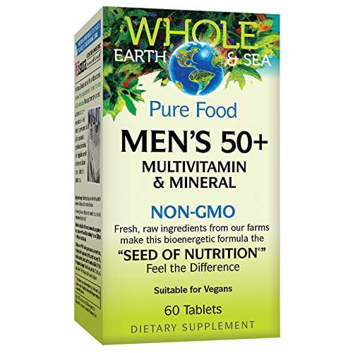 Natural Factors Whole Earth & Sea Men's 50  Multivitamin & Mineral 60 Tablets