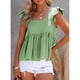thumbnail image 2 of Top de cuello cuadrado de verano, camisas sin mangas para mujer, Top cuadrado sin mangas informal para mujer, Top sin mangas de moda, el mejor de su clase, 2 of 6