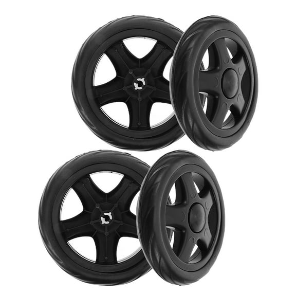MLINS  4 Pcs Rolling Cart Replacement Wheels Folding Shopping Parts Black
