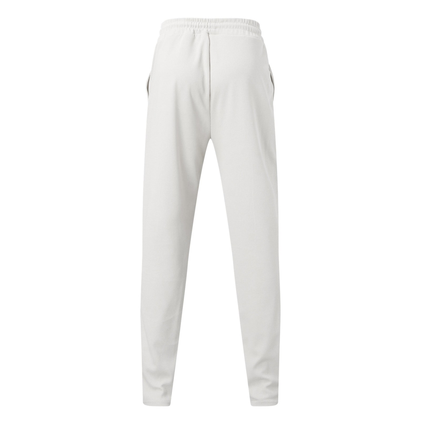 Khaki Mens Suit Male Autumn Winter Casual Plaid Two Piece Crew Neck T Shirt  Long Sleeve Pocket Pants Set