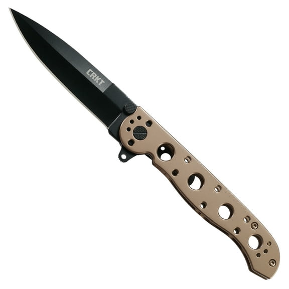 CRKT M16-03BK Folding Knife with Frame Lock: 12C27 Plain Edge Blade, Stainless Steel Handle, Reversible Pocket Clip, M16-03BK