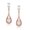 rose gold, variant on Dangle Earrings for Women Drop Earrings 18K White Gold Plated Created Opal Jewelry Hypoallergenic for Sensitive Ears