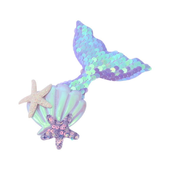 Unique Bargains 1 Pc Grace Mermaid Hair Clips for Home Purple