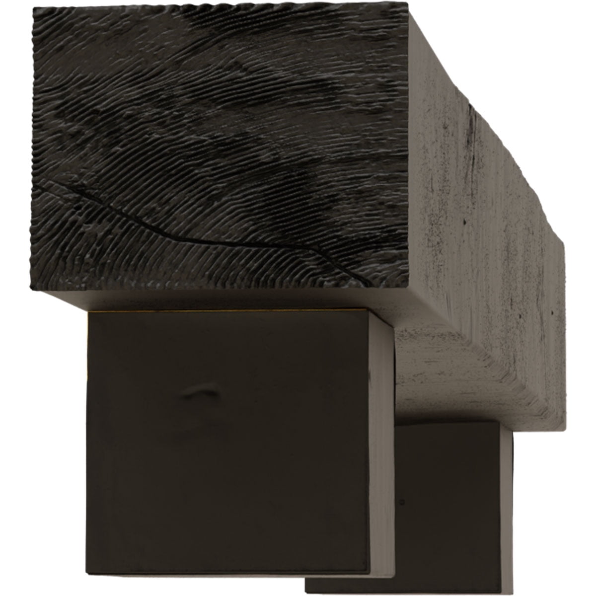 Ekena Millwork 8"H x 12"D x 60"W Knotty Pine Faux Wood Fireplace Mantel Kit w/ Alamo Corbels, Burnished Cedar