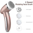 thumbnail image 3 of 4 In 1 USB Rechargeable Gentle Exfoliating Electric Face Beauty Massager(Rose Gold), 3 of 5